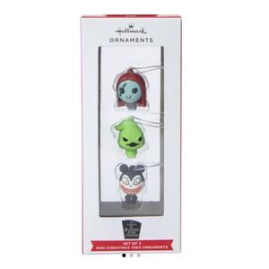 New! Hallmark Mini Christmas Ornaments (The Nightmare Before Christmas Oogie, Sa